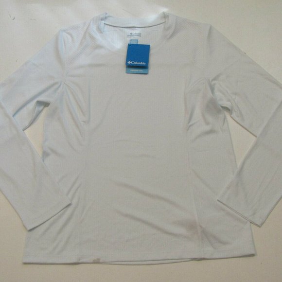 COLUMBIA Womens White Shirt Freezer Coil L/S Crew - Picture 4 of 5